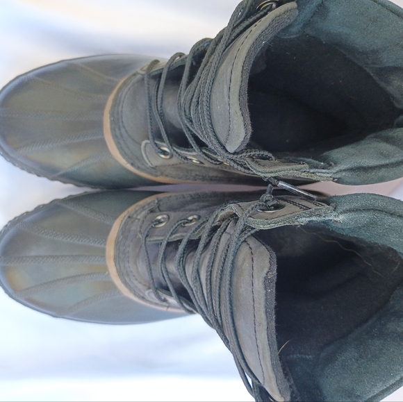 Sorel Duck Boot Waterproof Black Mens Size 10 Athleisure Weather Resistant - Picture 6 of 11